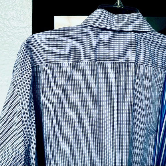 2 Ben Sherman Long Sleeve Button Down Shirts Size XL Blue & White Stripe - Picture 13 of 16